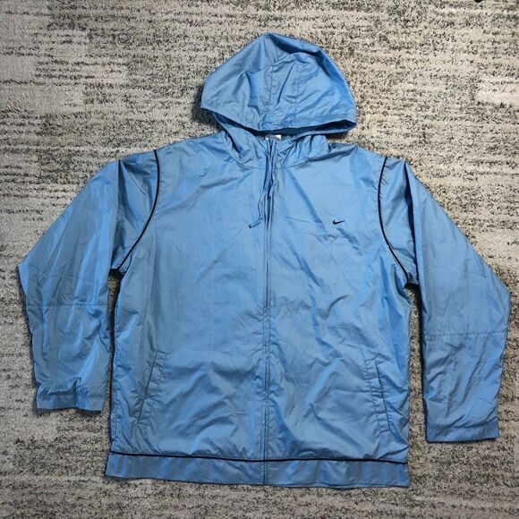 Nike Jackets & Blazers - Vintage Nike Windbreaker Jacket Women's Blue Hooded Full Zip